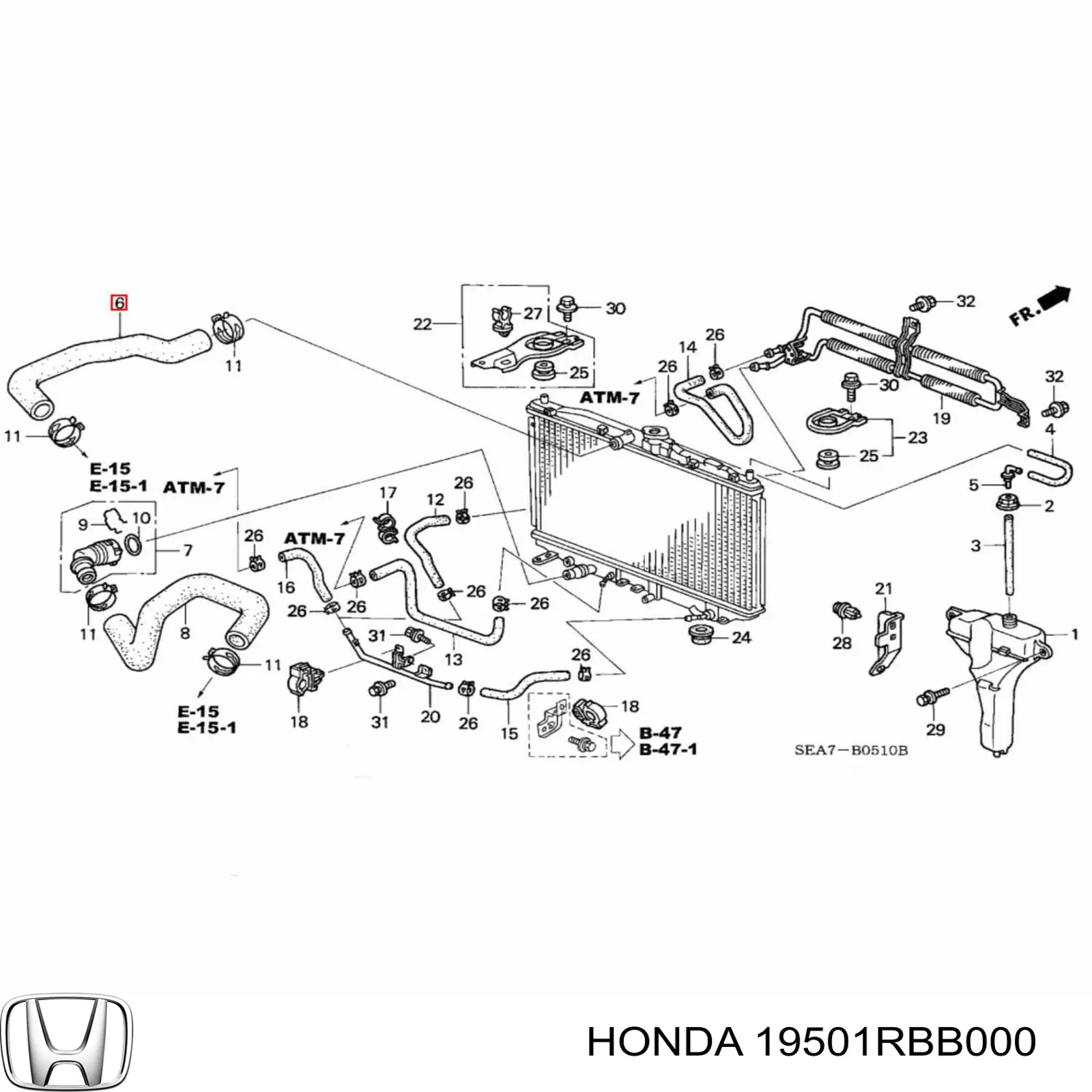  19501RBB000 Honda