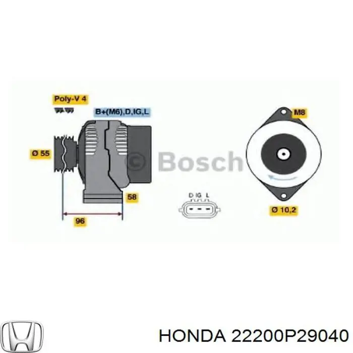 Диск сцепления Honda 22200P29040