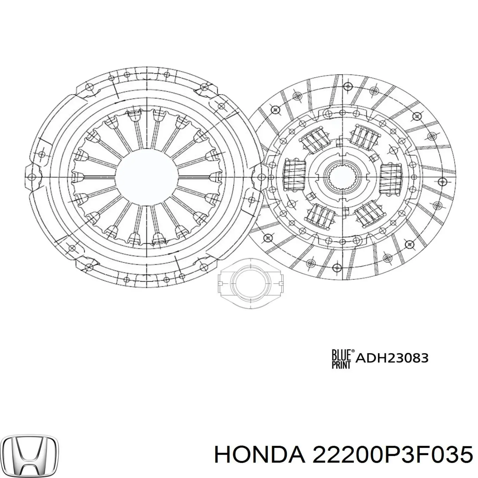 Диск сцепления Honda 22200P3F035 цена, от 17.04 USD