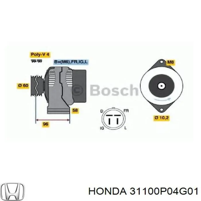 31100-P04-G01 Honda генератор