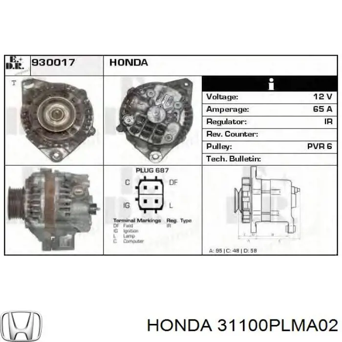 31100PLMA02 Honda генератор