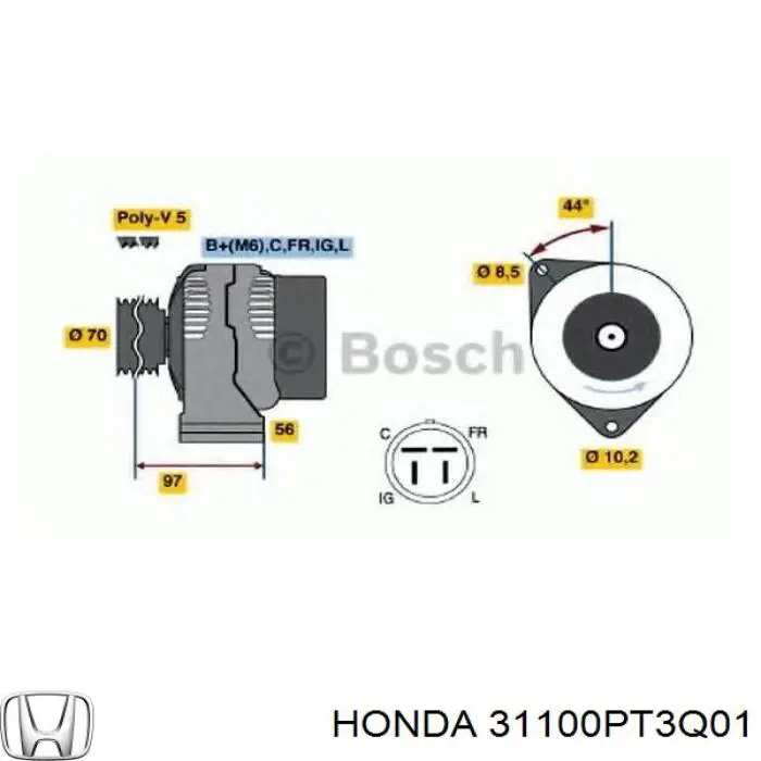 1002118720 Denso Генератор автомобильный
