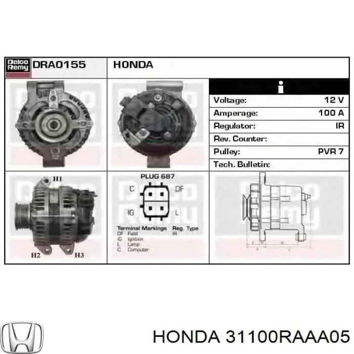 31100RAAA05 Honda генератор