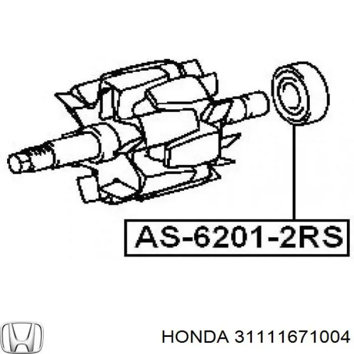 31111671004 Honda опорный подшипник первичного вала кпп (центрирующий подшипник маховика)