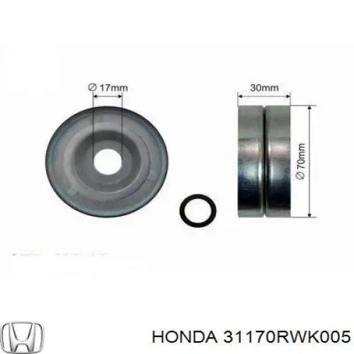 Купить 31170RWK005 Honda Натяжитель приводного ремня