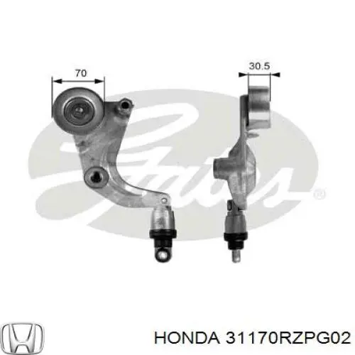 Купить 31170RZPG02 Honda Натяжитель приводного ремня