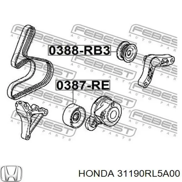 Паразитный ролик 31190RL5A00 Honda