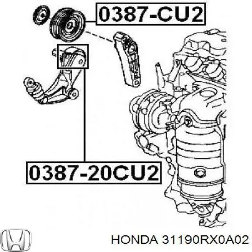31190RX0A02 Honda паразитный ролик