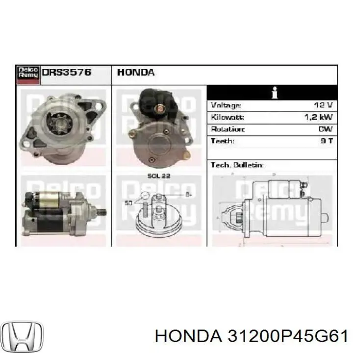 31200P45G61 Honda 