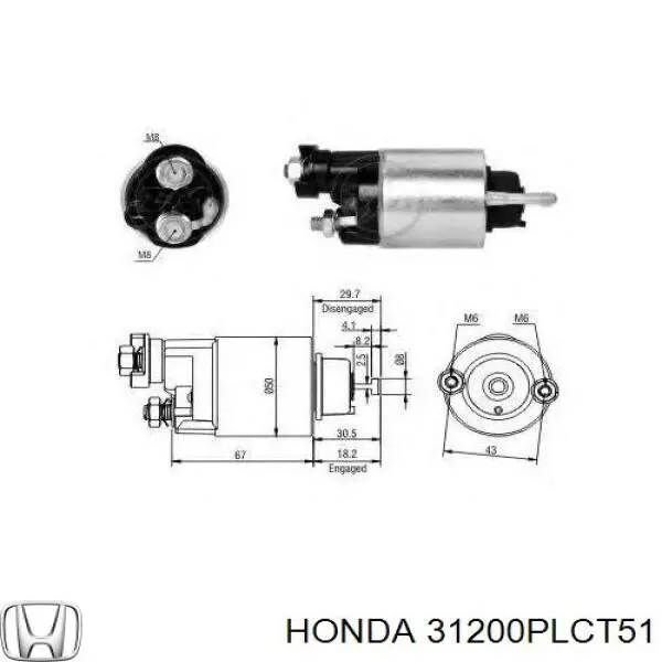 Стартер 31200PLCT51 Honda