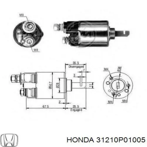 SS412 Standard Тяговое реле стартера