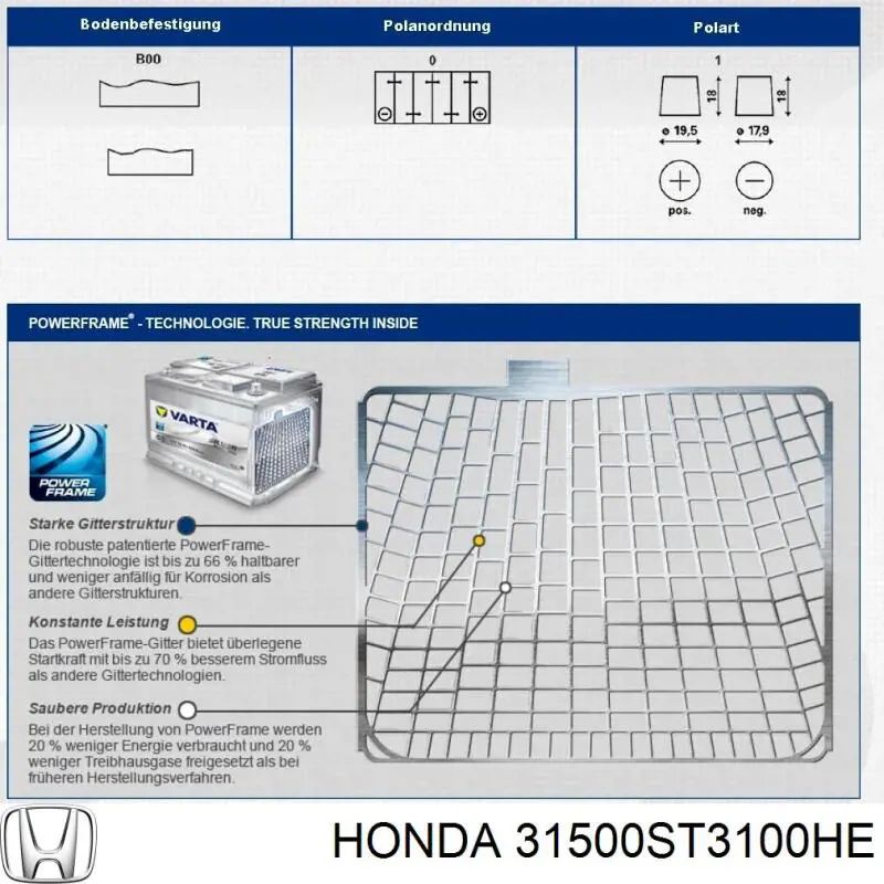  31500ST3100HE Honda