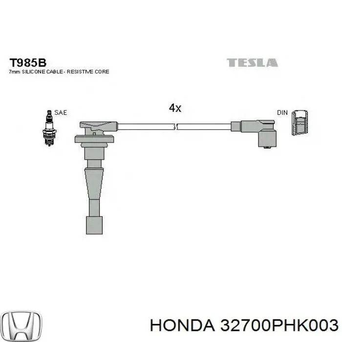 Купить 32700PHK003 Honda Провода высокого напряжения