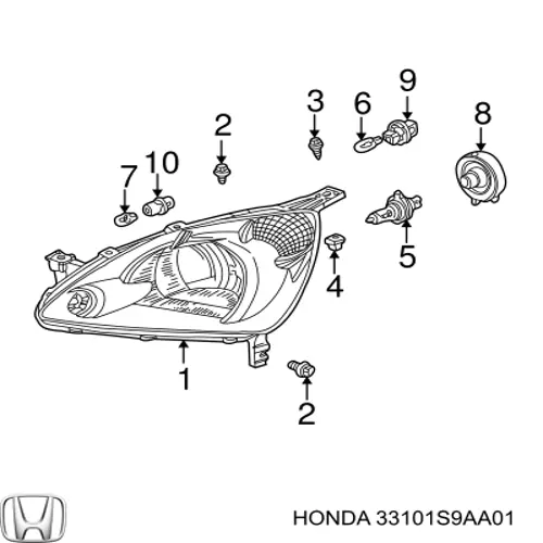 33101S9AA01 Honda Фара передняя правая
