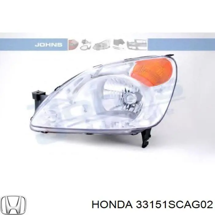 33151SCAG02 Honda фара левая