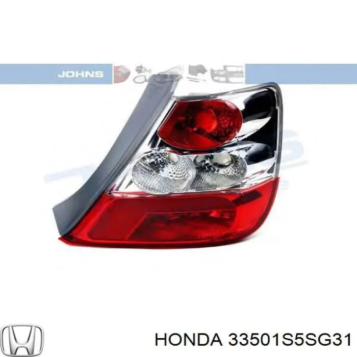 Фонарь задний правый 33501S5SG31 Honda