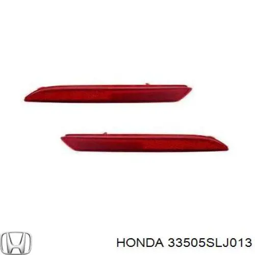 Reflector, parachoques trasero, derecho 33505SLJ013 Honda