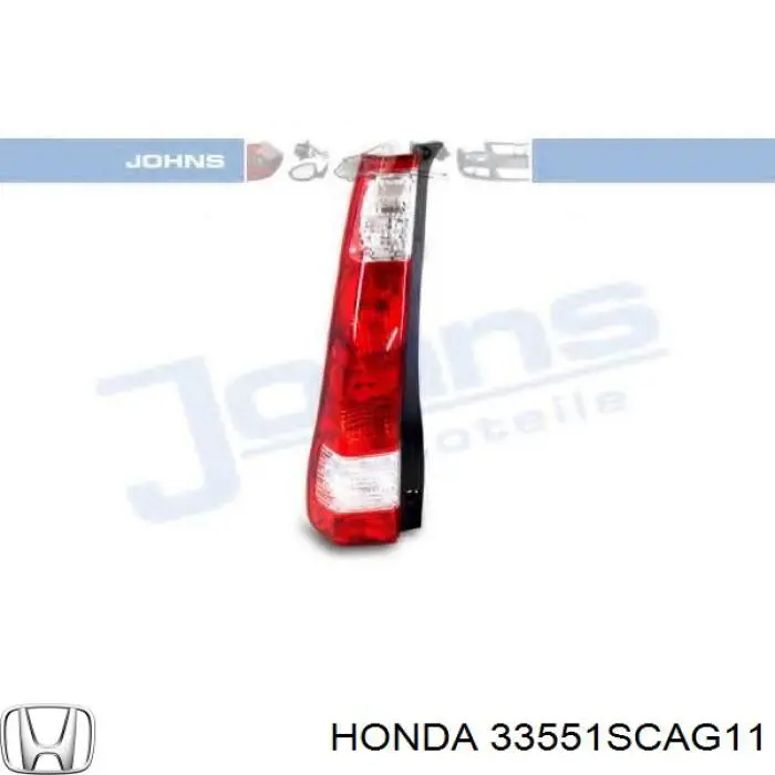 33551SCAG11 Honda lanterna traseira esquerda