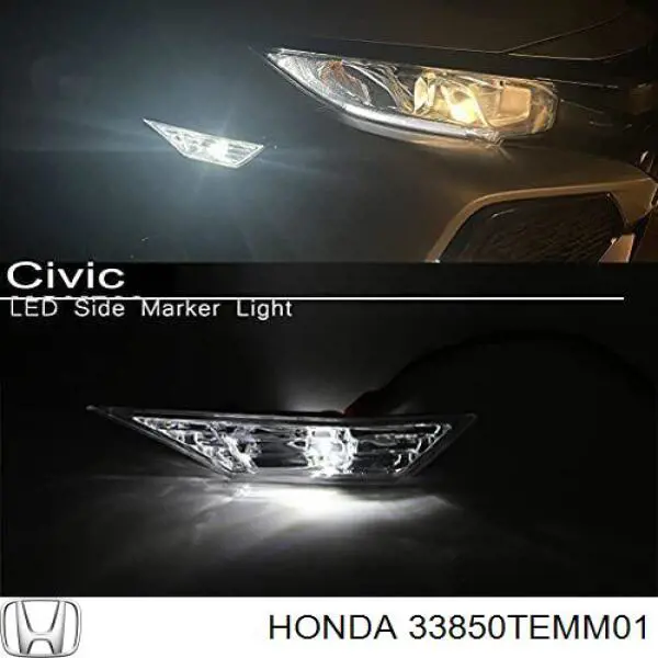 Luz intermitente no pára-lama esquerdo para Honda Civic (FC, FK)