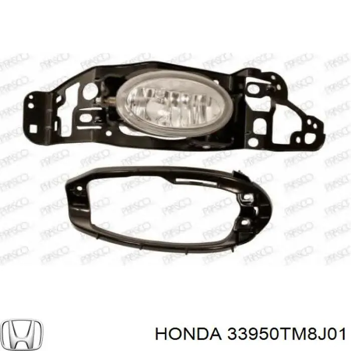 33950TM8J01 Honda Противотуманная фара левая