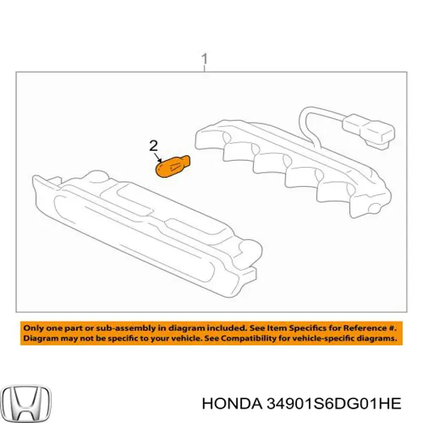 Лампочка поворота 34901S6DG01HE Honda