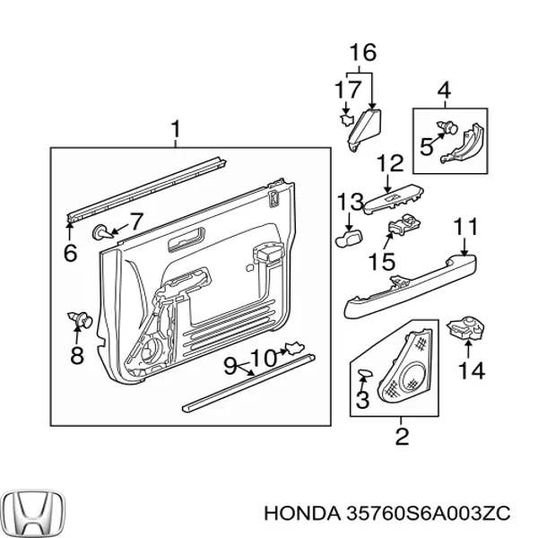  Honda 35760S6A003ZC цена, от 16.95 USD