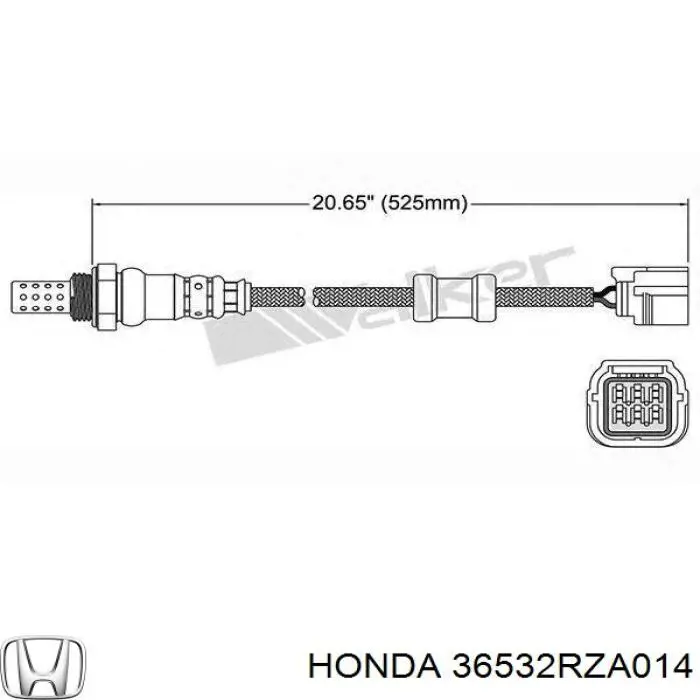 Купить 36532RZA014 Honda Лямбда-зонд, датчик кислорода после катализатора