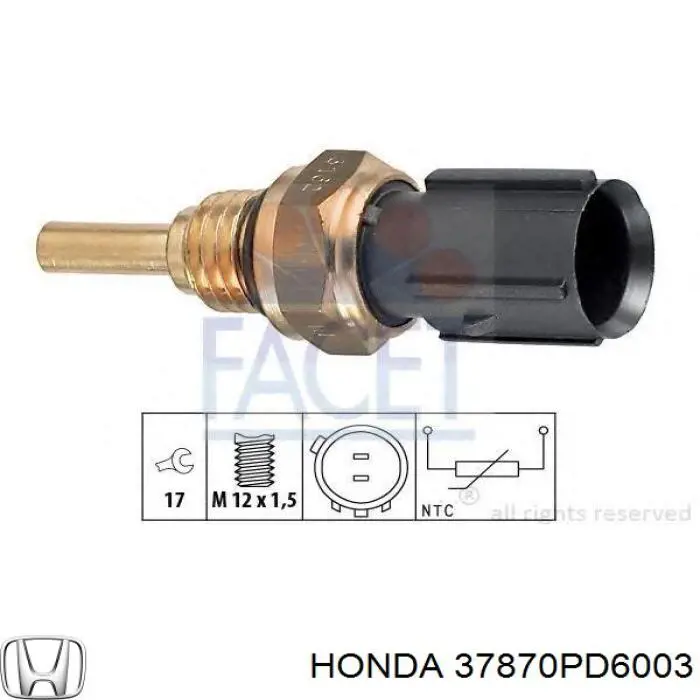 Датчик указателя температуры охлаждающей жидкости Honda 37870PD6003 цена, от 9.37 USD