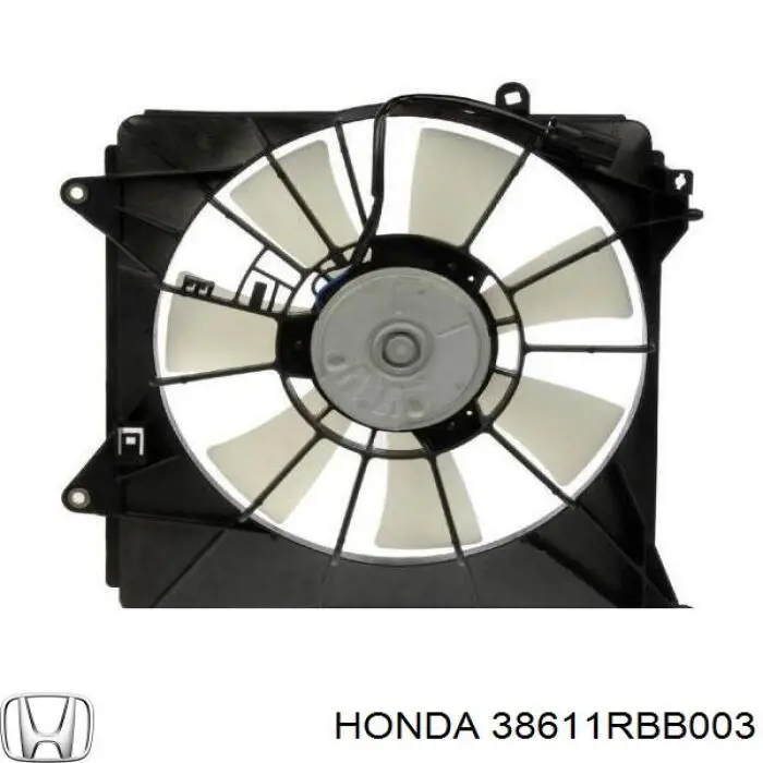 Rodete ventilador, refrigeración de motor derecho 38611RBB003 Honda/Acura