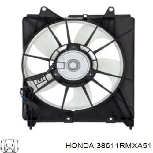Крыльчатка радиатора охлаждения 38611RMXA51 Honda