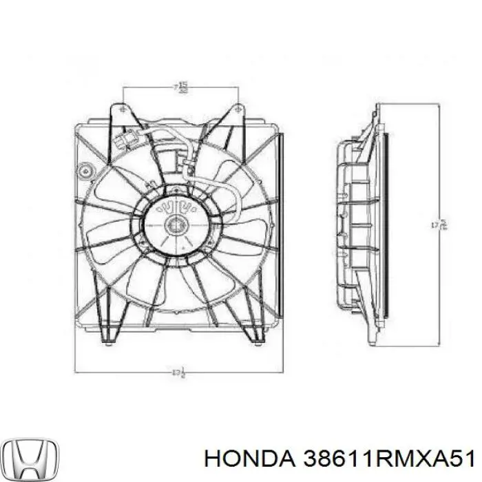 Купить 38611RMXA51 Honda Крыльчатка радиатора охлаждения