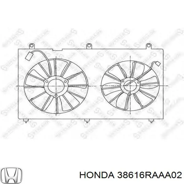 Электровентилятор охлаждения 38616RAAA02 Honda