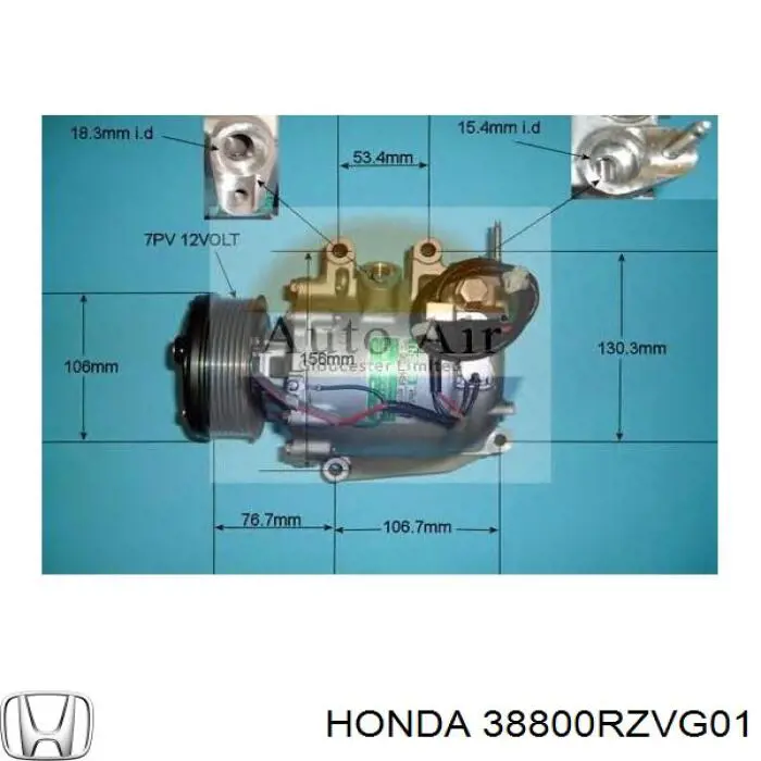 Купить 38800RZVG01 Honda Компрессор климатической установки