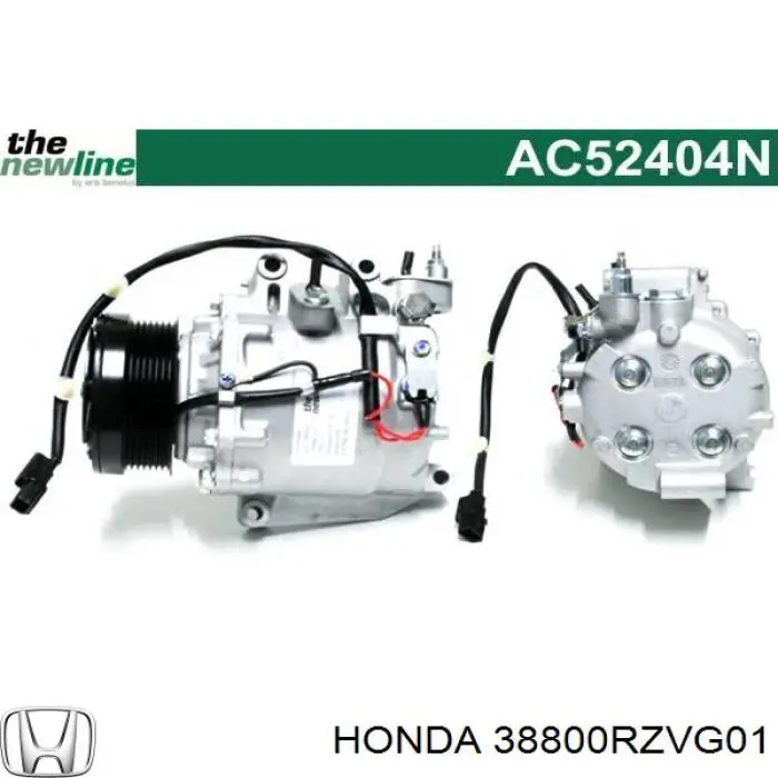 Компрессор кондиционера 38800RZVG01 Honda