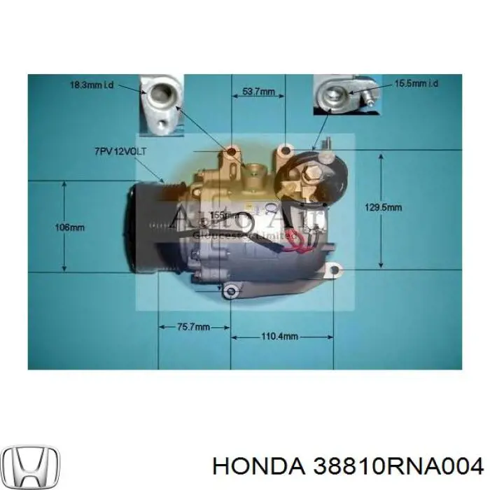 Компрессор кондиционера Honda 38810RNA004
