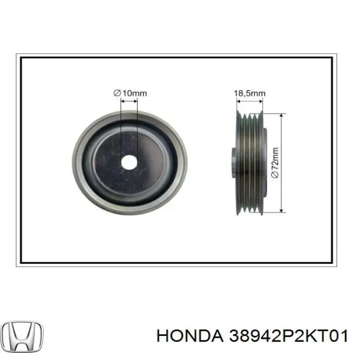 Натяжной ролик Honda 38942P2KT01 цена, от 20.94 USD