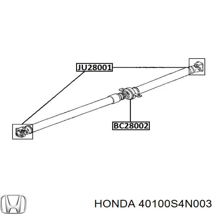 Вал карданный задний в сборе Honda 40100S4N003 цена, от 674.22 USD