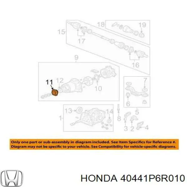  40441P6R010 Honda