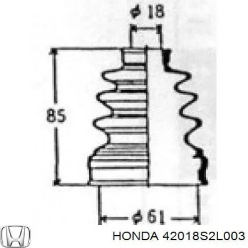 Купить 42018S2L003 Honda Пыльник ШРУСа задней полуоси наружный