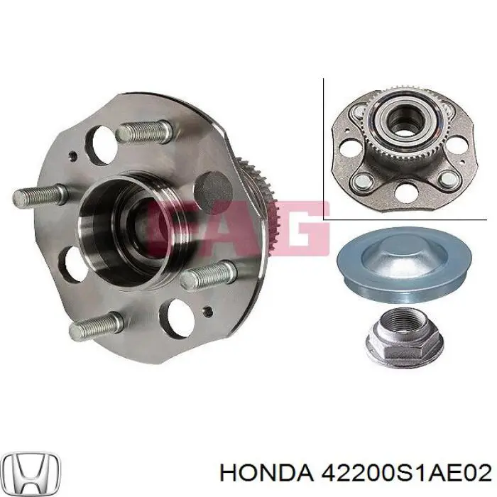 Cubo de rueda trasero 42200S1AE02 Honda