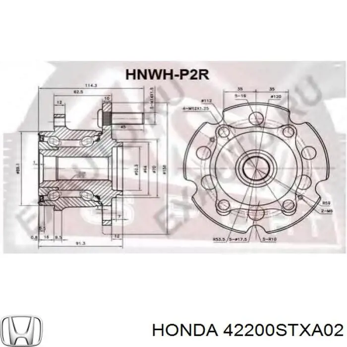 Задняя ступица 42200STXA02 Honda
