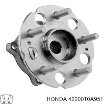 Cubo de rueda trasero 42200T0A951 Honda/Acura