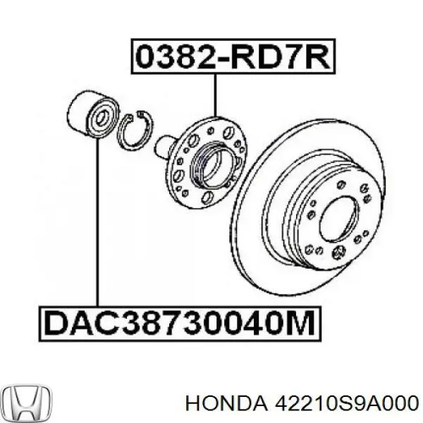 42210S9A000 Honda ступица задняя