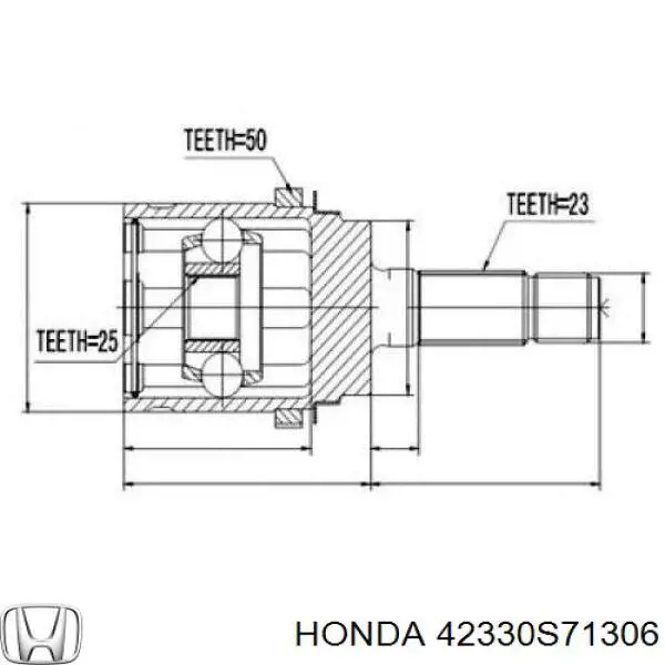 Купить 42330S71306 Honda Внешняя граната