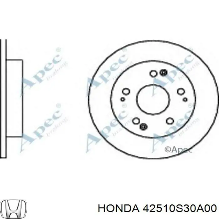 Тормозные диски 42510S30A00 Honda