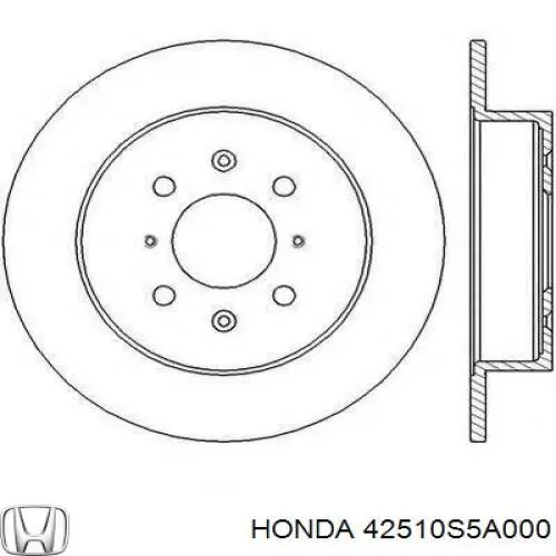 42510S5A000 Honda диск тормозной задний