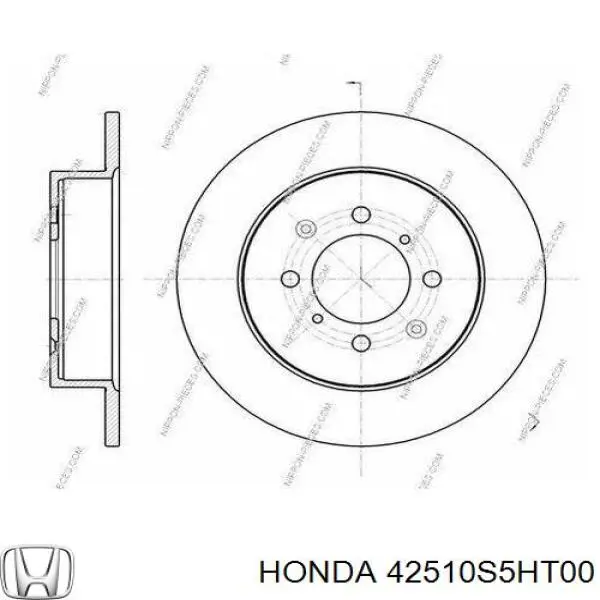 Купить 42510S5HT00 Honda Диск тормозной задний