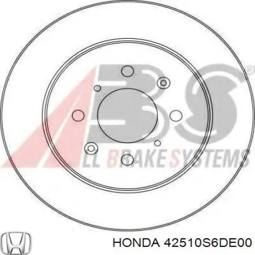 Задний тормозной диск Honda 42510S6DE00 цена, от 32.14 USD