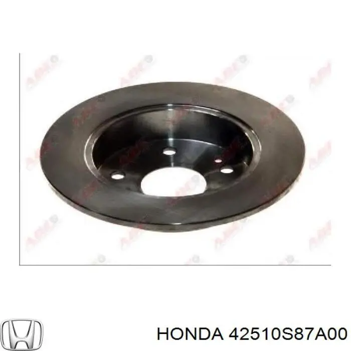 Тормозные диски 42510S87A00 Honda