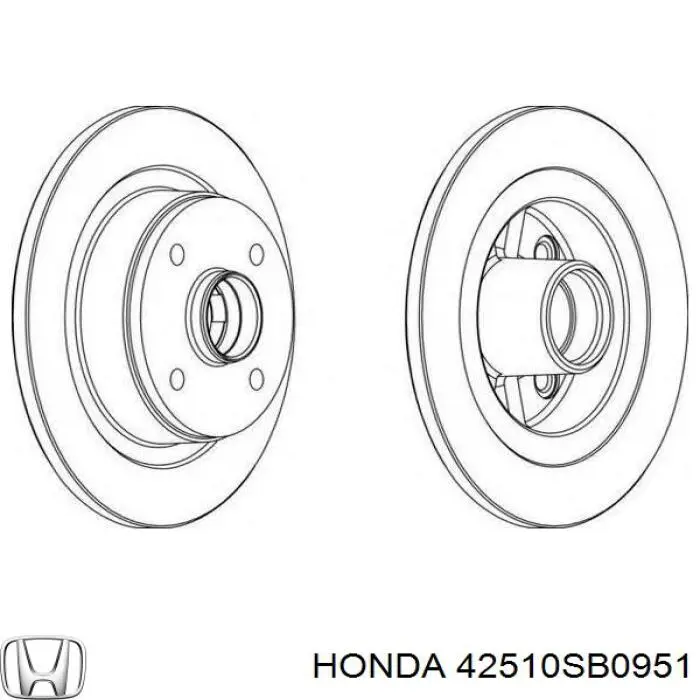 42510SB0951 Honda Дисковый тормоз